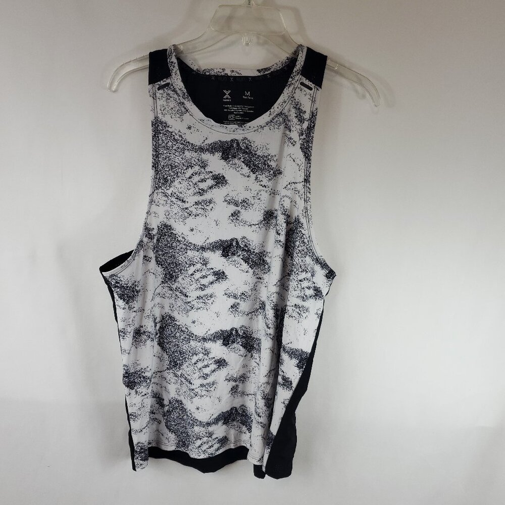 Xersion Black White Pattern Run Tank Mens Sleeveless Tank Top Sz Medium